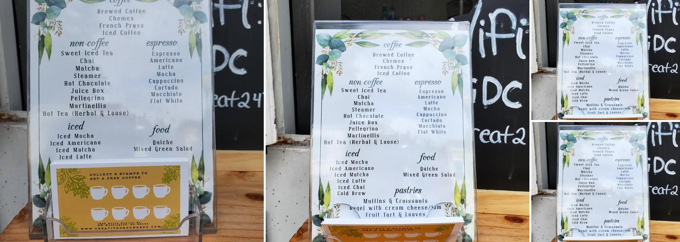 Creative Grounds DC Menu