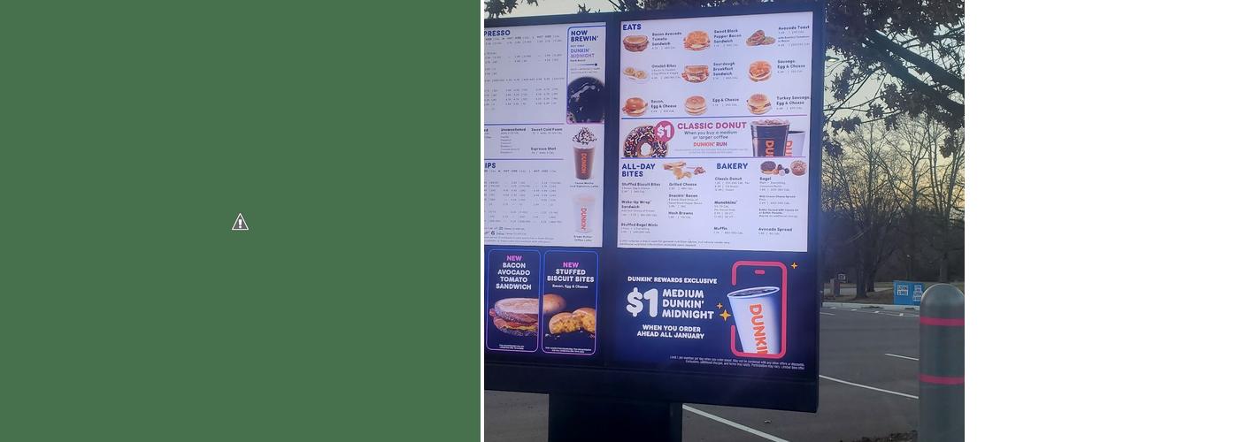 Dunkin' Menu