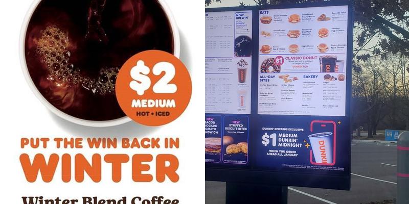 Dunkin' Menu