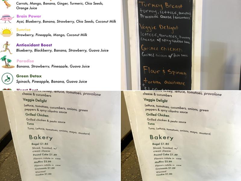 Eat Well Juice Bar Menu