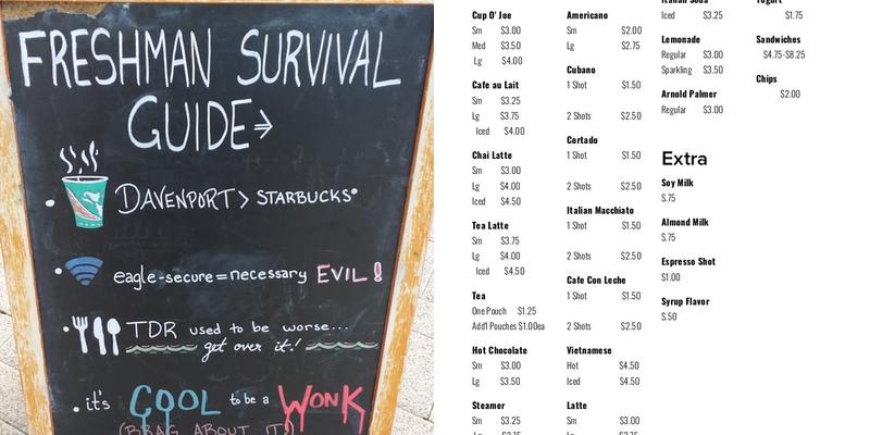 Davenport Coffee Lounge Menu