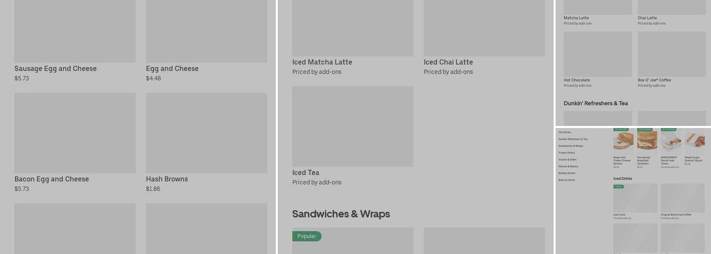 Dunkin' Menu