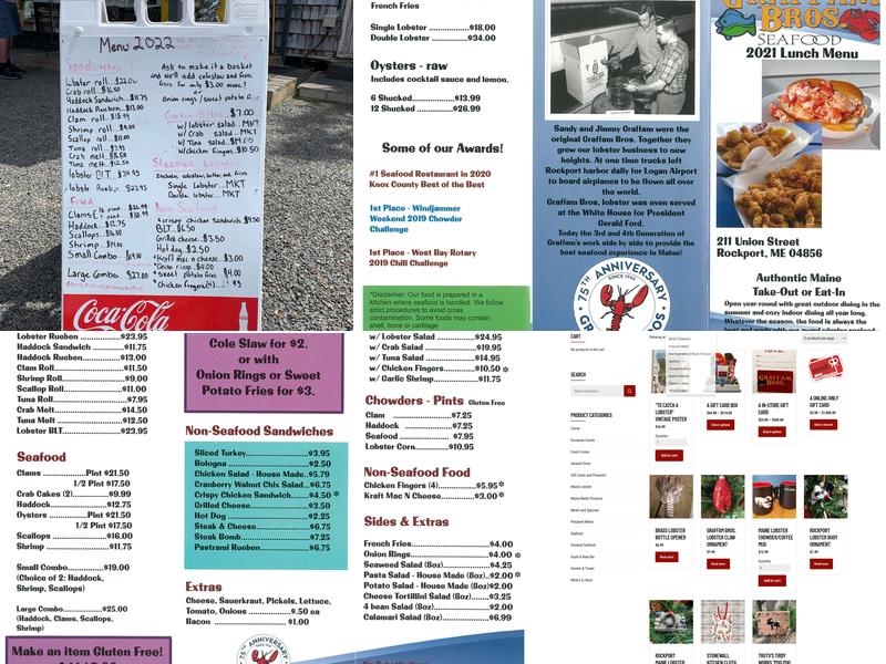 Graffam Bros. Seafood Market Menu