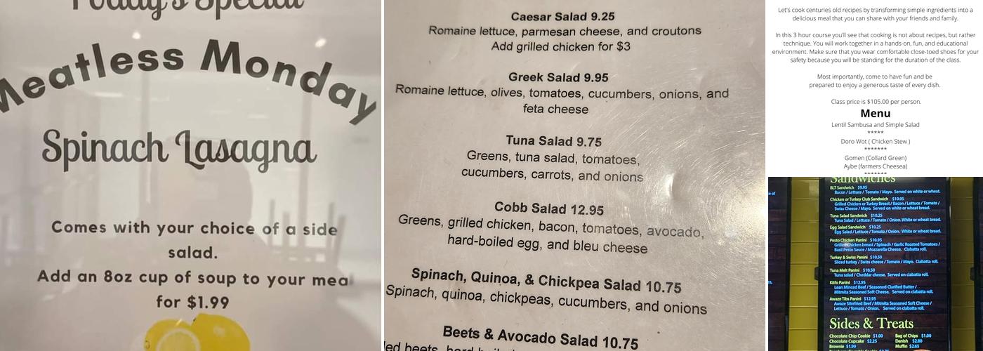 Lemon Slice Cafe Menu