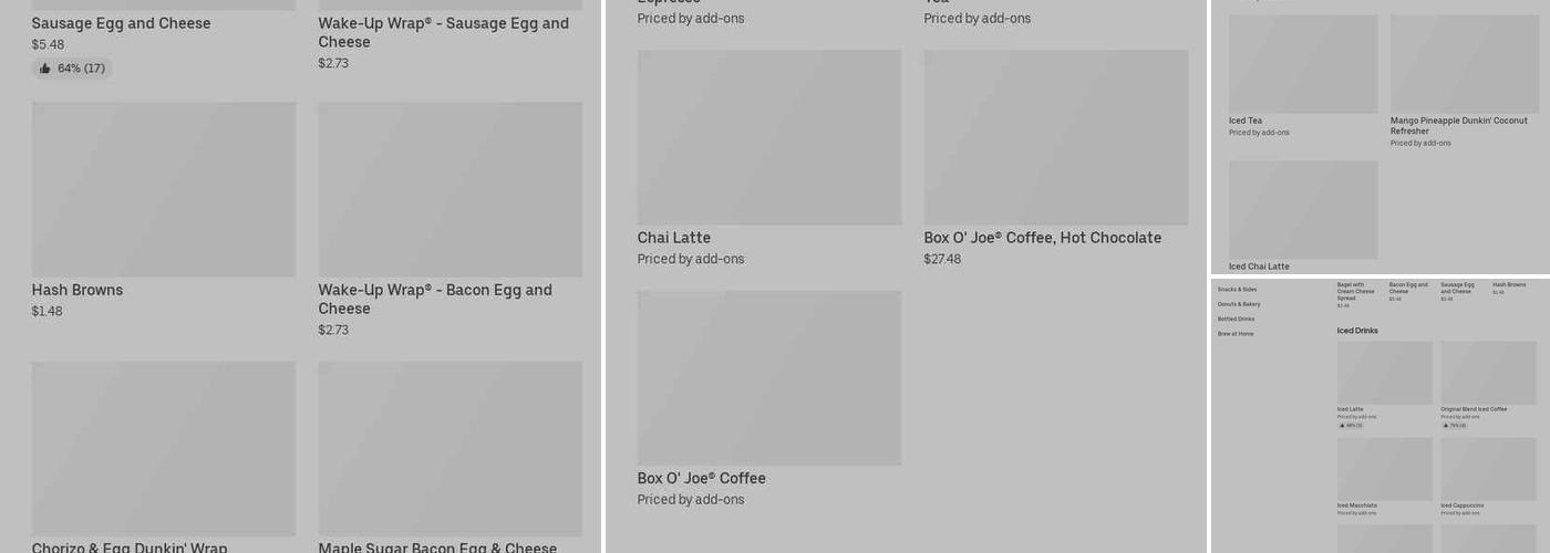 Dunkin' Menu
