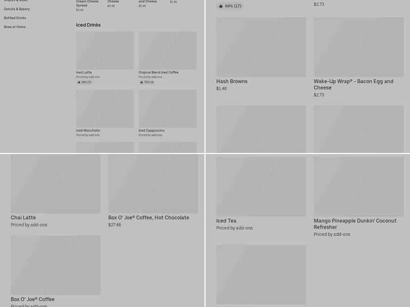 Dunkin' Menu
