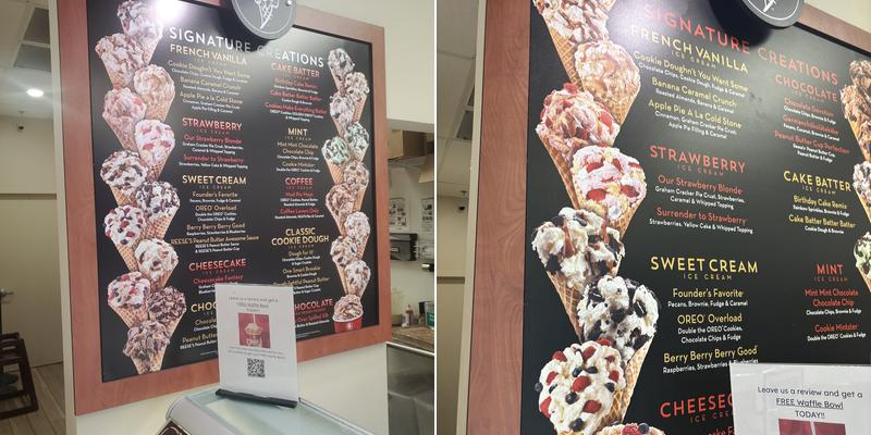 Cold Stone Creamery Menu