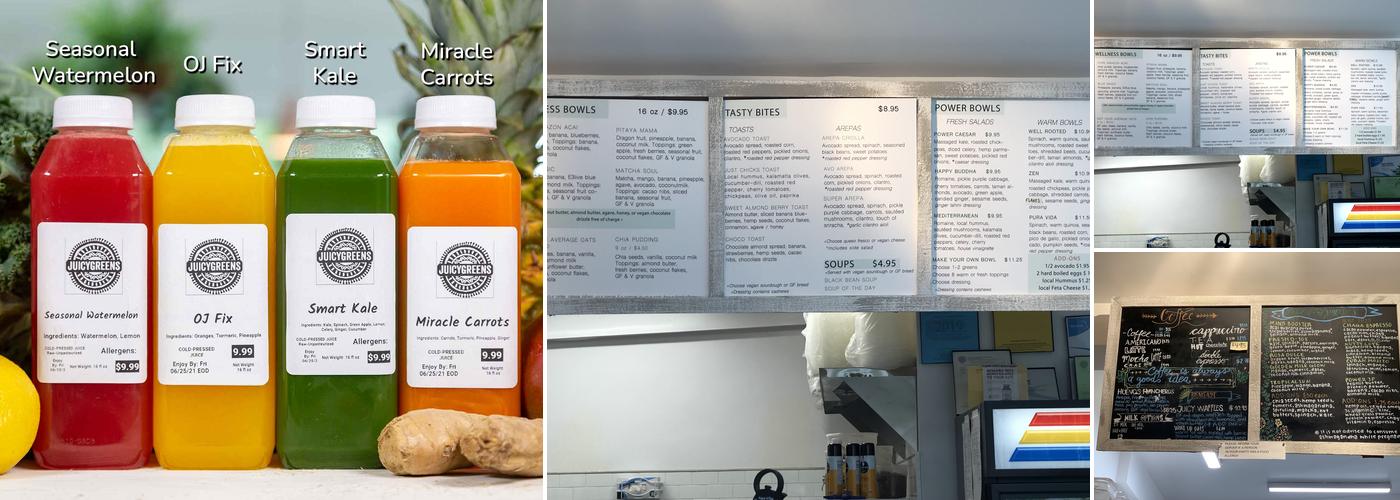 JUICYGREENS Menu