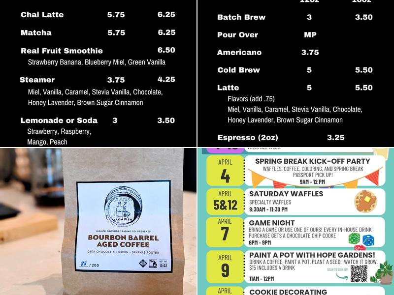 Full Circle Coffee Menu