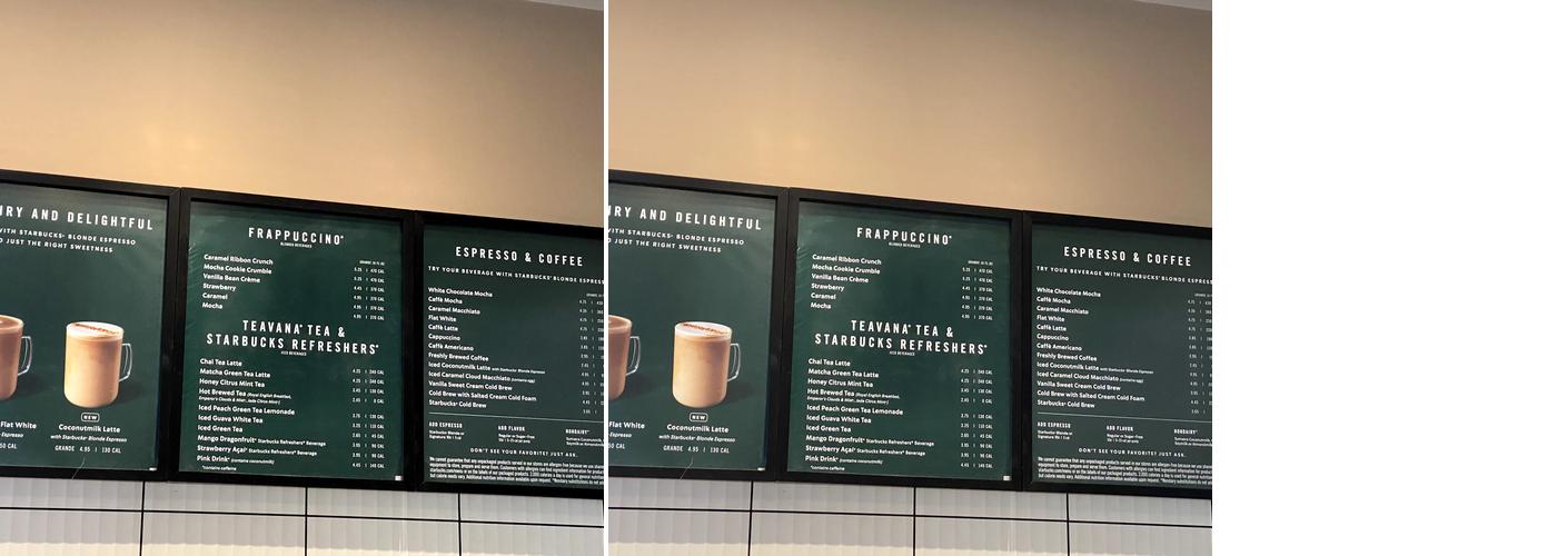 Starbucks Menu