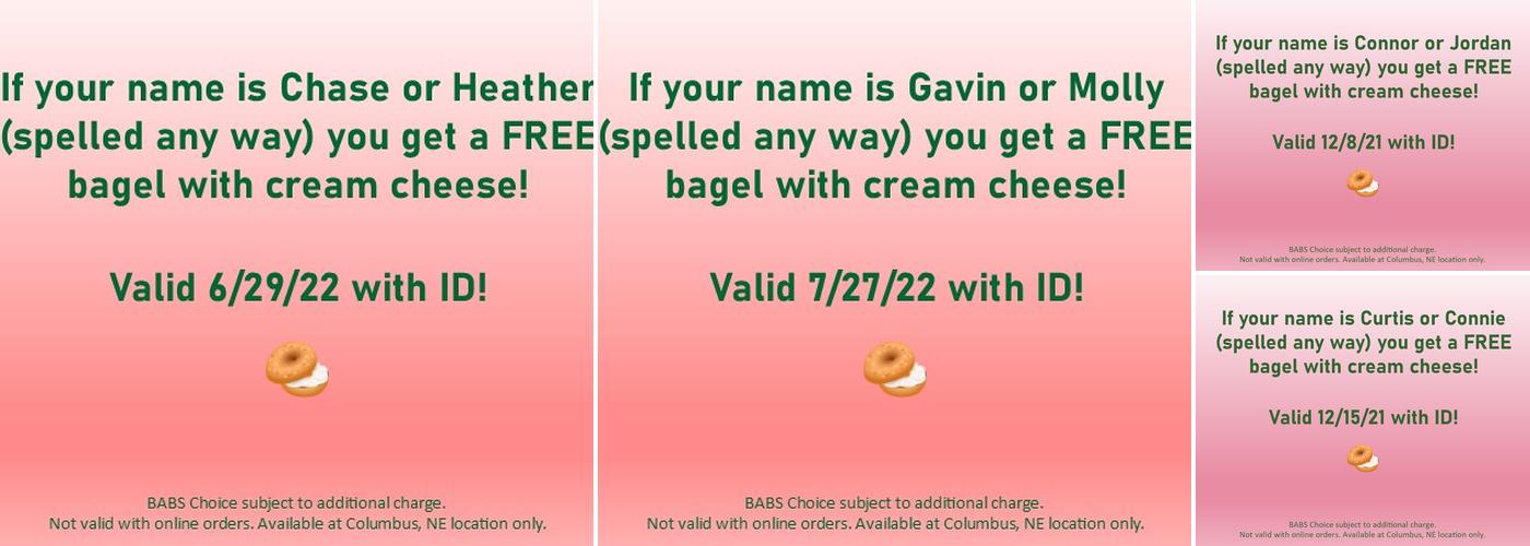 Big Apple Bagels Menu