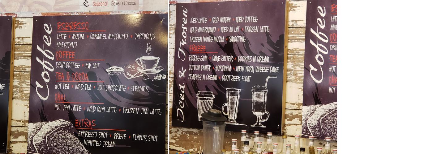 Call Me CupCake Menu