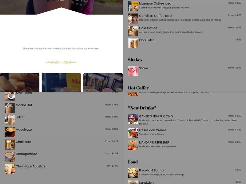 MENDOZAS COFFEE SHOP Menu