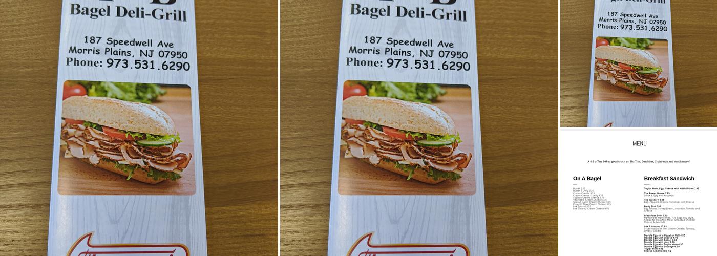 A & B Bagel and Deli Menu
