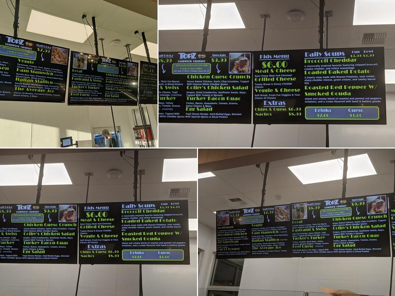 TopZ Sandwich Company Menu