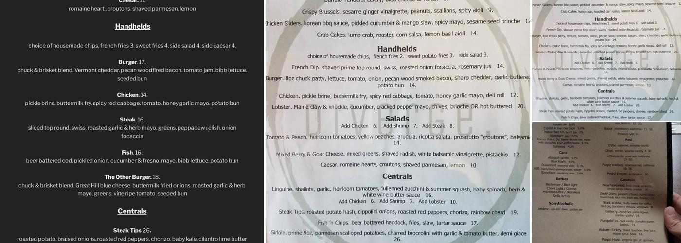 DIVERGE. Menu