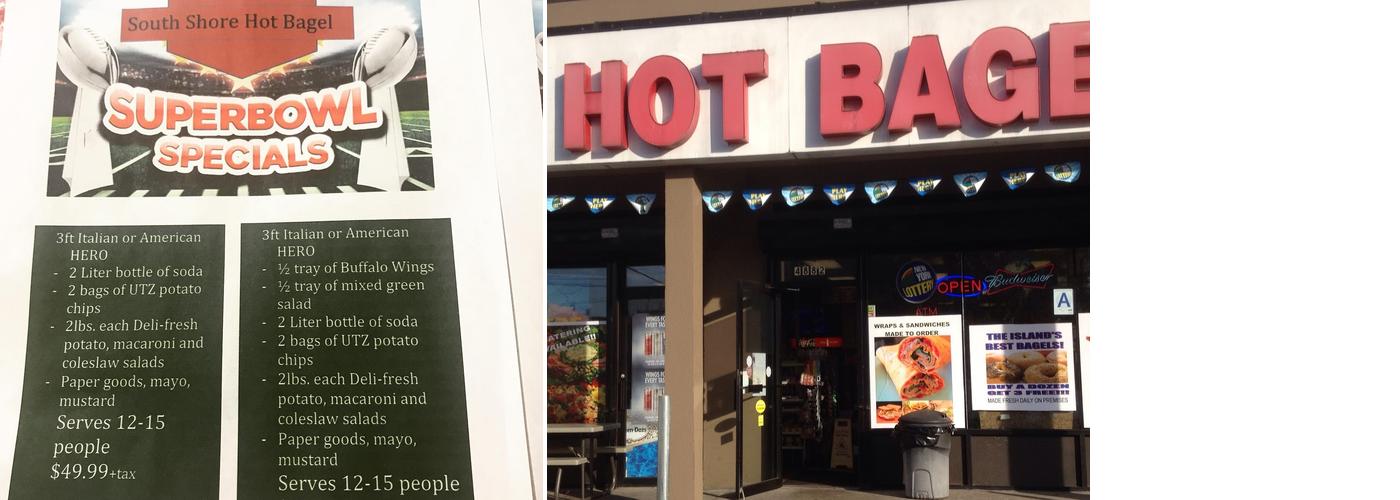 South Shore Hot Bagels Corporation Menu