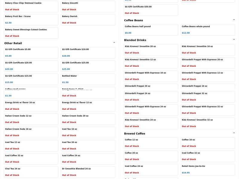 Coffee Cures Everything Menu