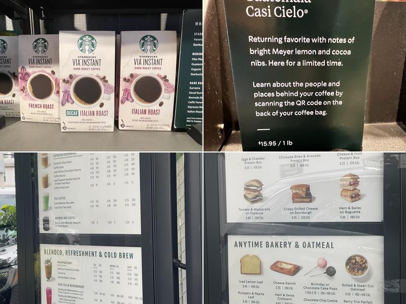 Starbucks Menu