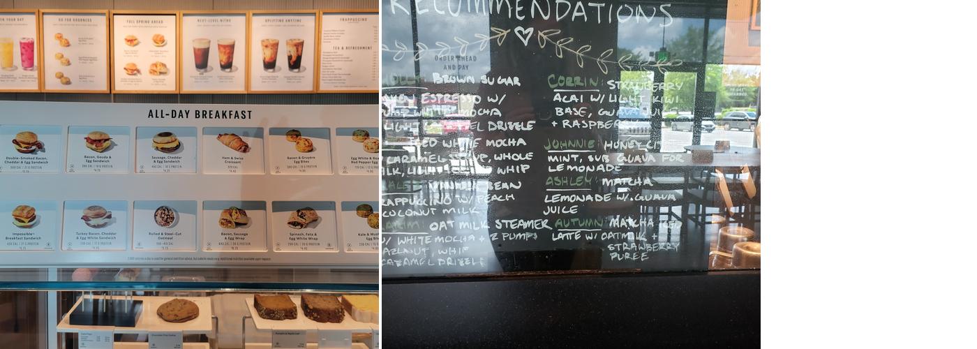 Starbucks Menu