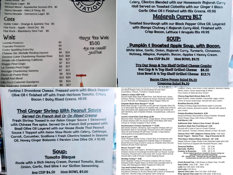 Third Bay - Filling Station Café Menu