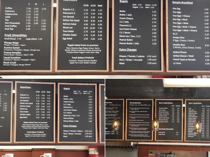 Three Guys Bagel Menu