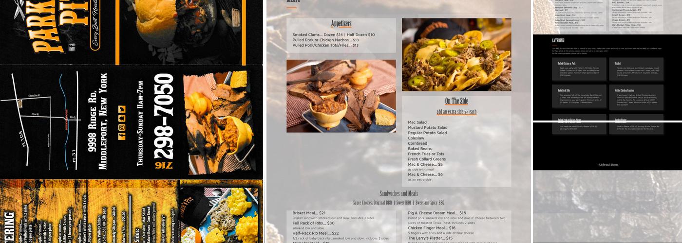 Parker’s Pit LLC Menu