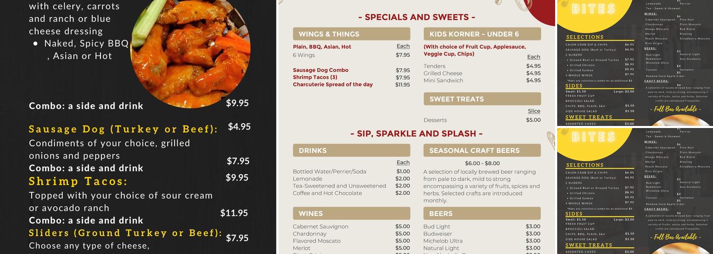 Blanche’s Bistro Menu