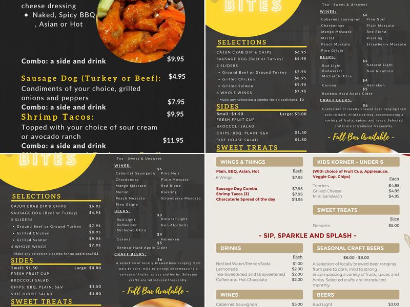 Blanche’s Bistro Menu