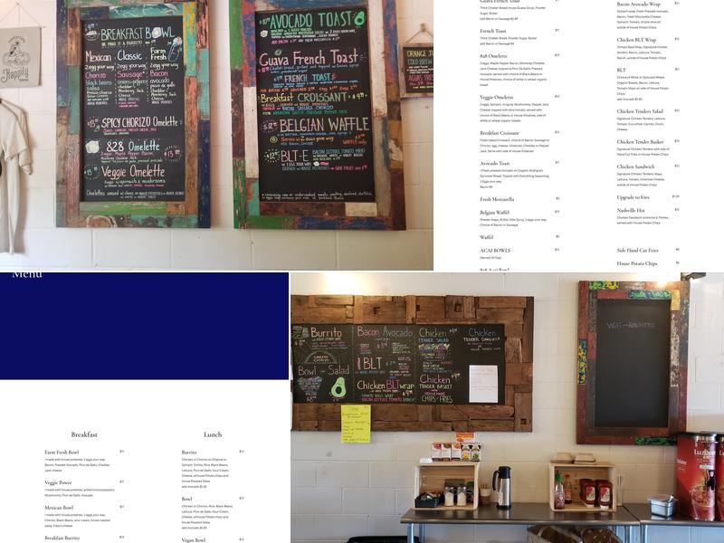 828 cafe Menu