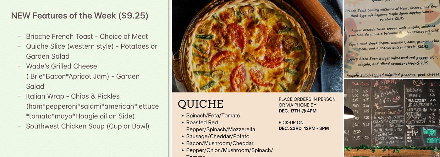 Rise and Grind Cafe Menu