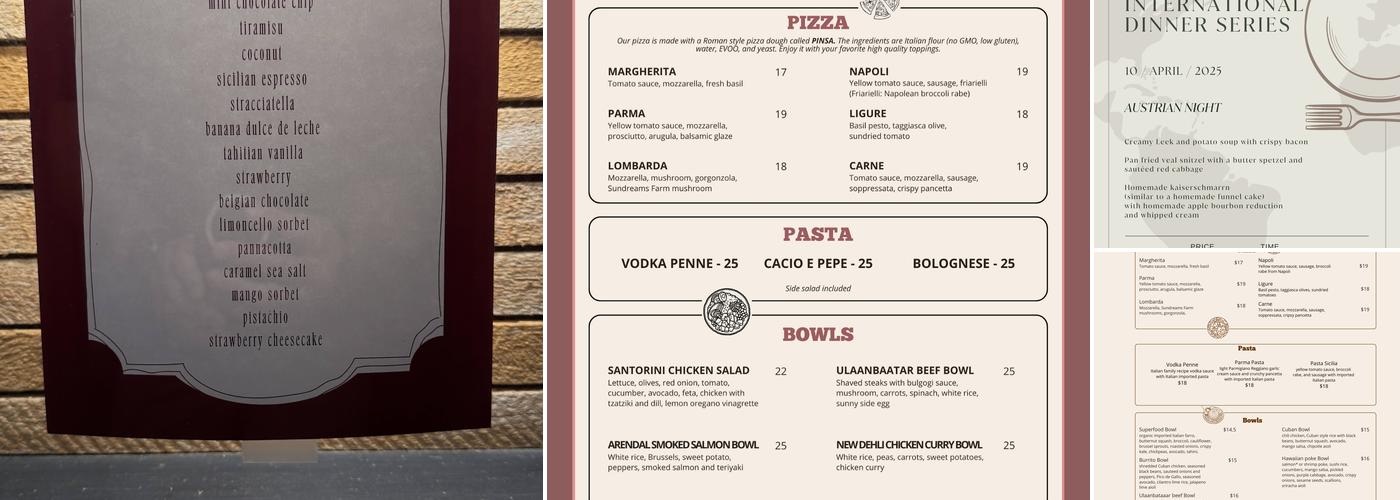 LIFeSTYLE Next Door Menu