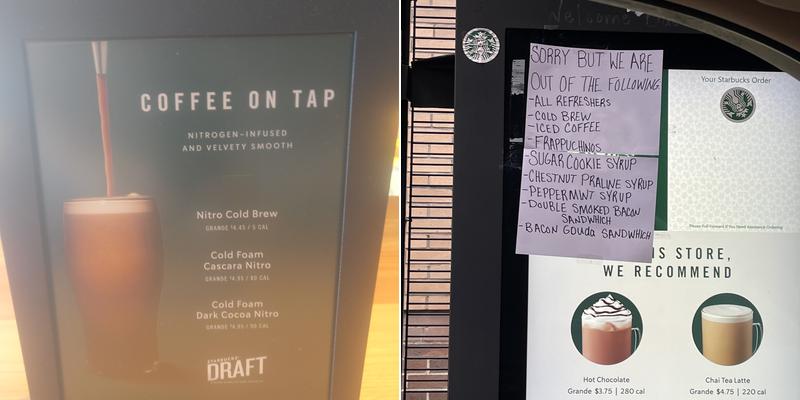 Starbucks Menu