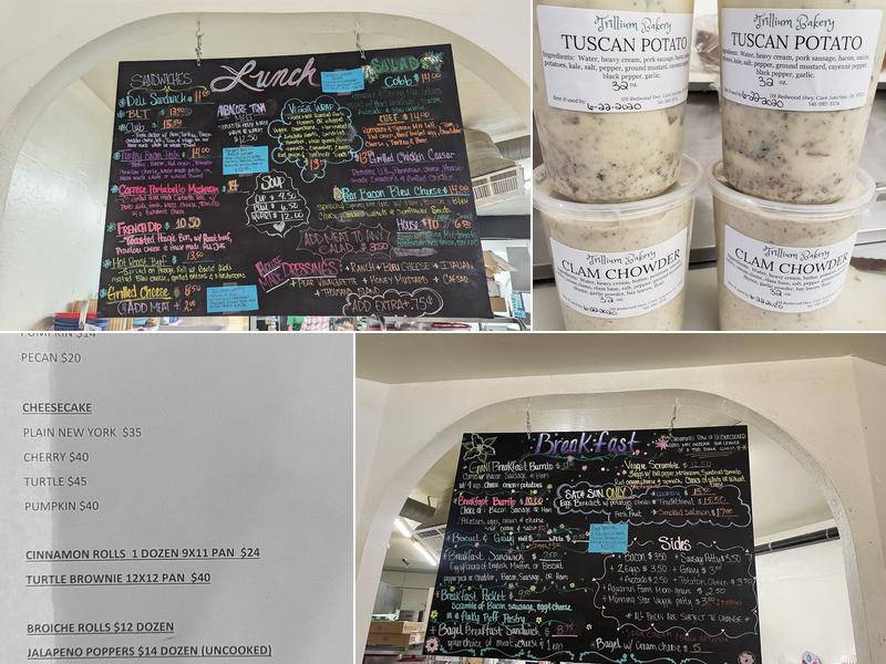 Trillium Bakery Menu