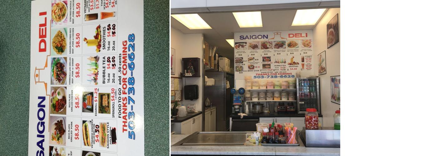 Saigon Deli Menu