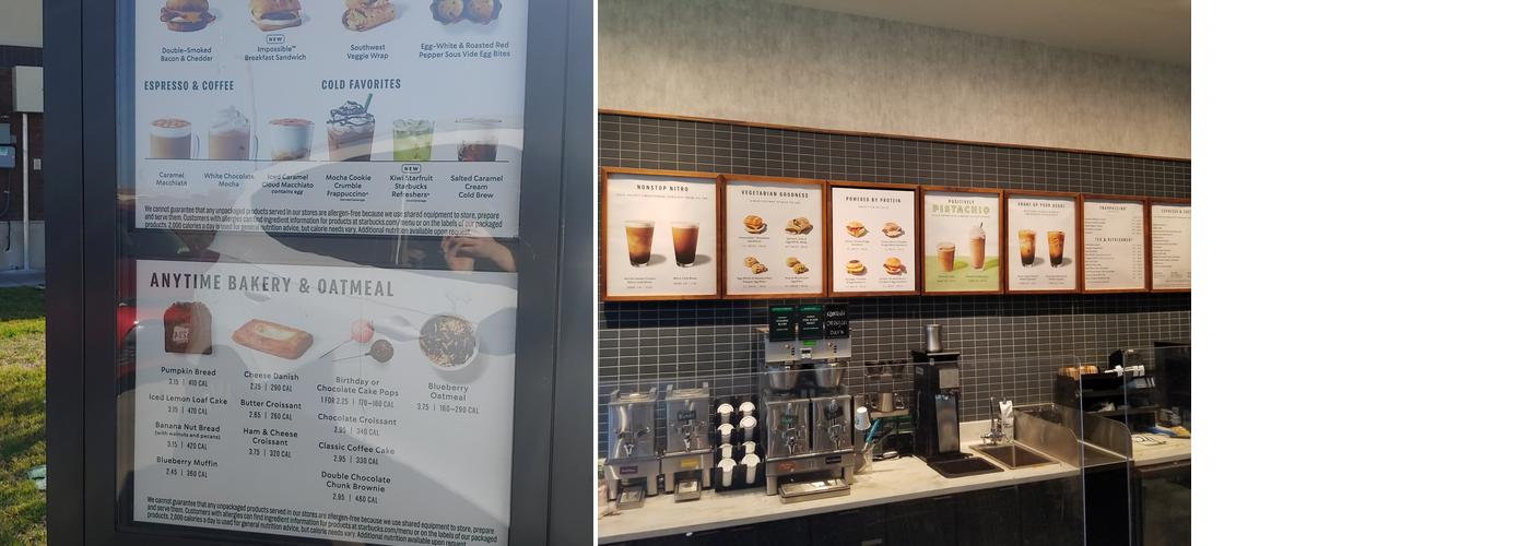 Starbucks Menu