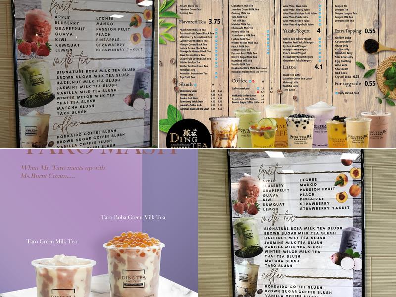 Ding Tea Menu