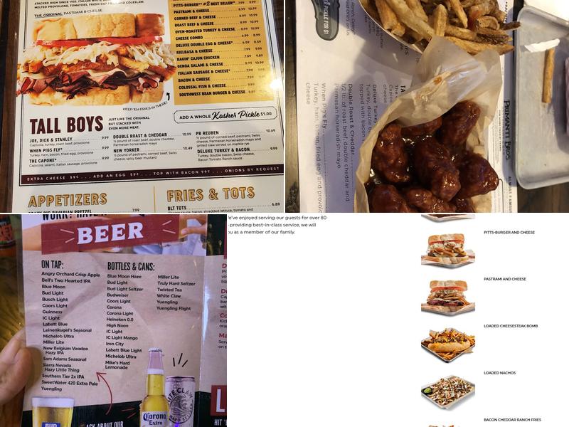 Primanti Bros. Restaurant and Bar Menu