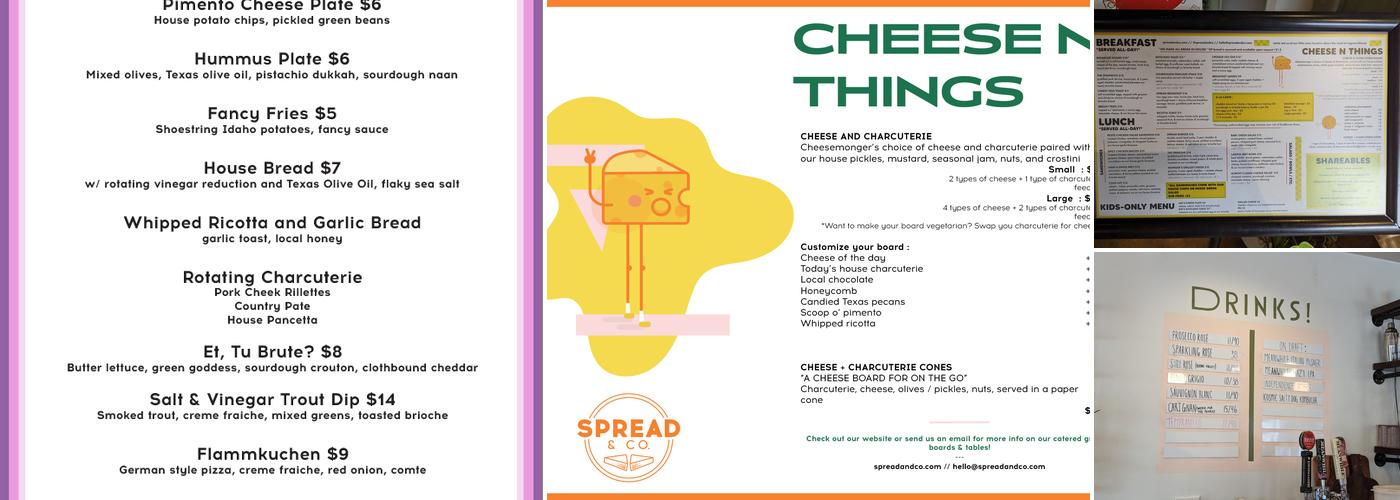 SPREAD & CO. Menu