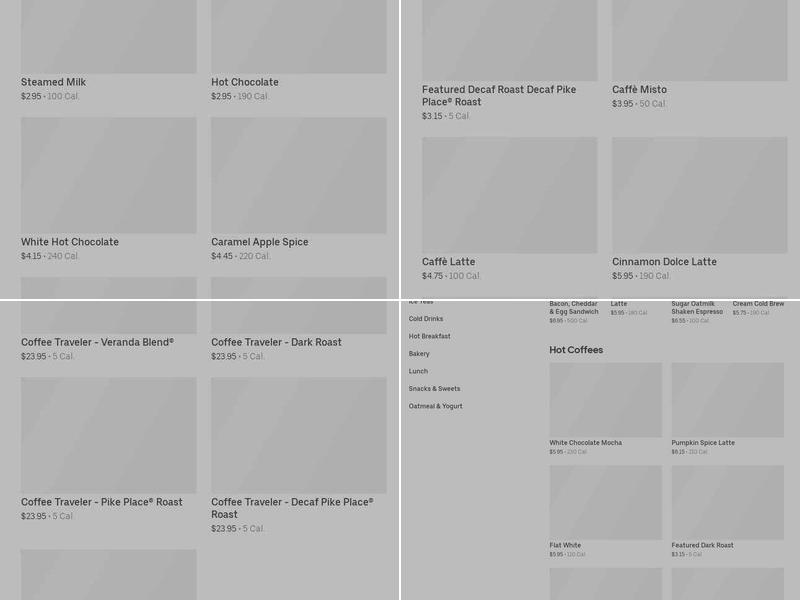 Starbucks Menu
