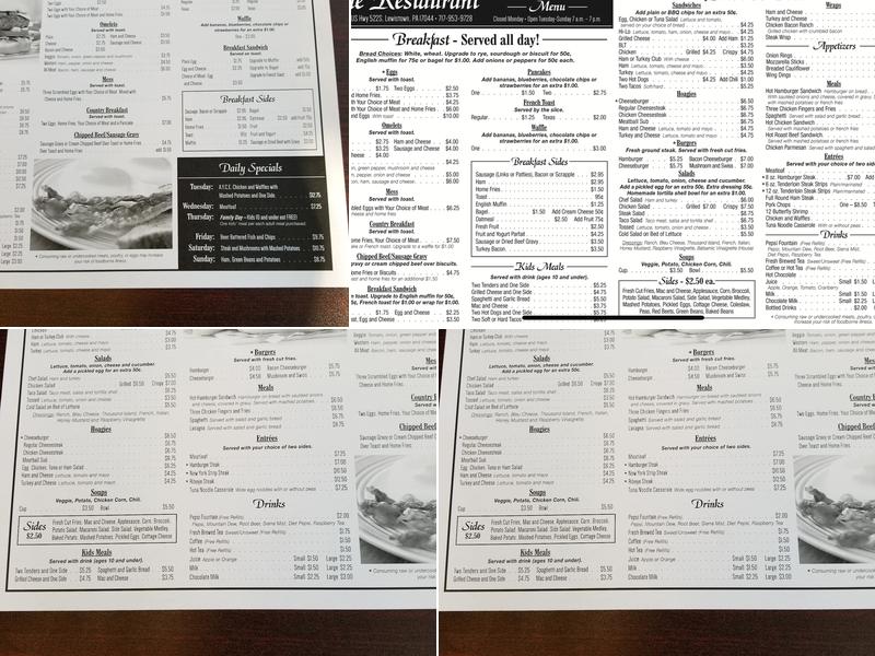 The Restaurant Menu