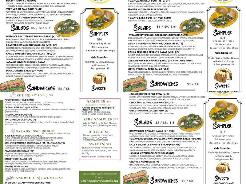 Jasmine Kitchen Menu