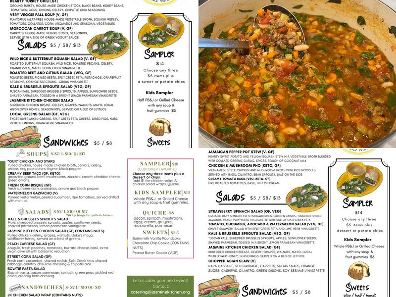 Jasmine Kitchen Menu