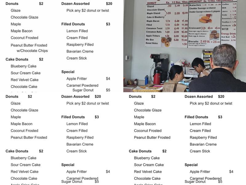 Lickin' Good Donuts Menu