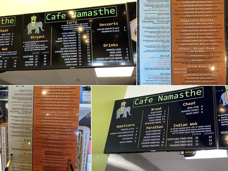 Cafe Namasthe Menu