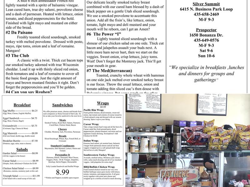 Clockwork Cafe - Silver Summit Menu