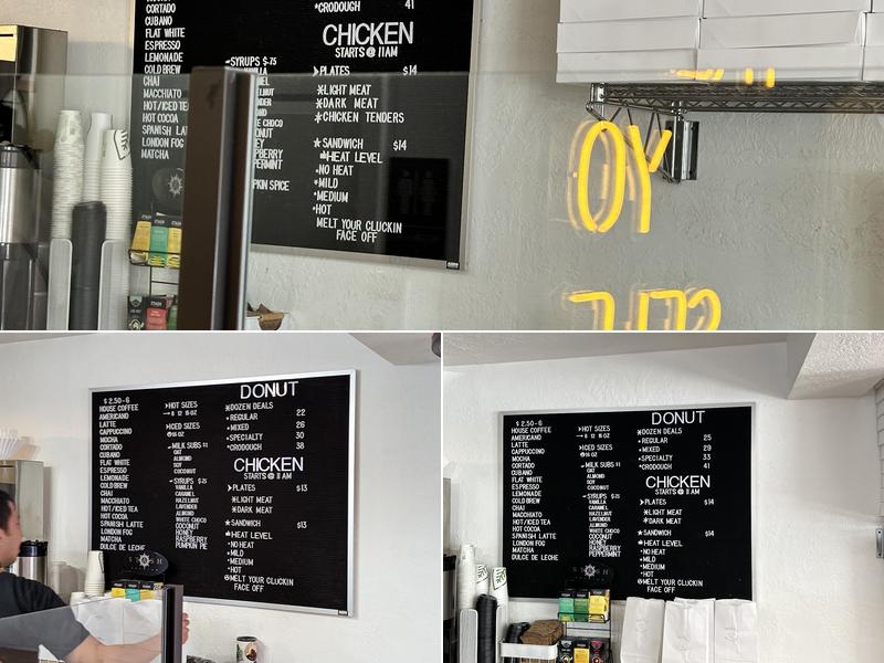 Doughbird Menu