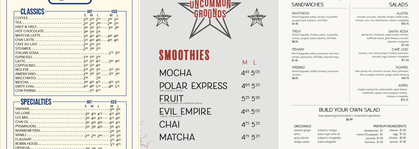 Midnight Mug Menu