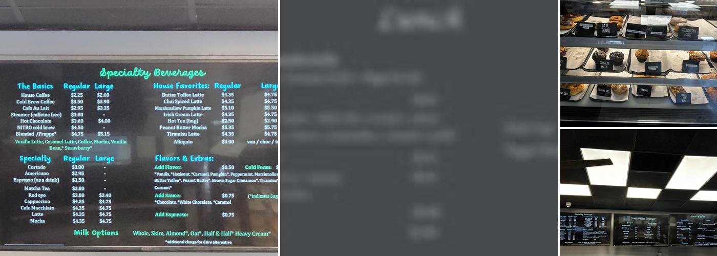 Grant Coffee Company Menu