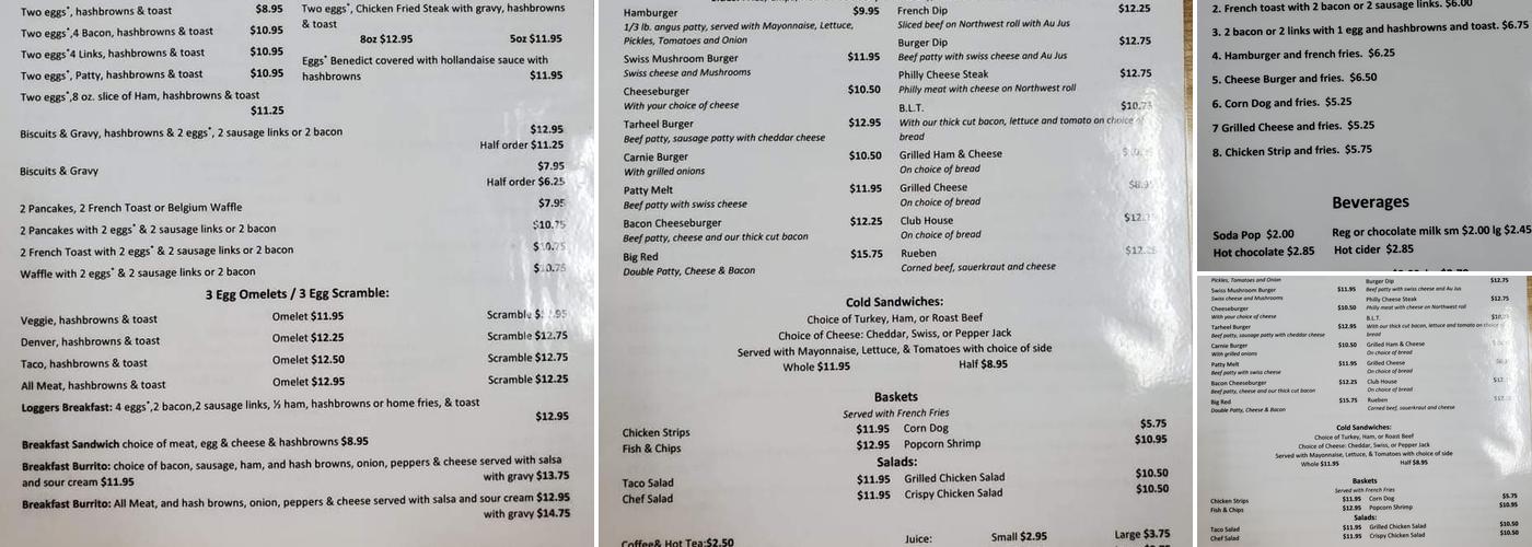 Bonnie Jo's Menu